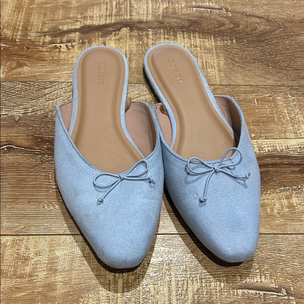 Old Navy Light Blue Bow Mules